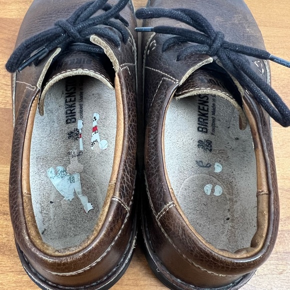 Vintage Birkenstock leather shoes size 39 brown oxfords main image 4